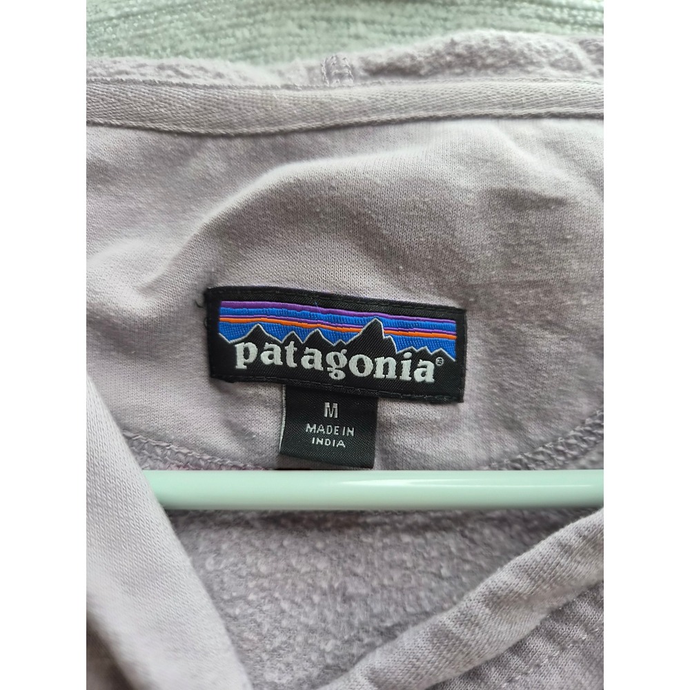 Patagonia Worn Wear Ahnya Pullover Hoodie Women Medium Light Purple Fleece Lined - Picture 3 of 11